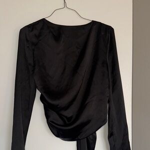 Zara Silk Black Women's Top